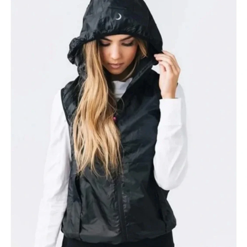 ZYIA Active Black Trainer Vest Hooded Lightweight Full Zip - XL - Picture 3 of 6